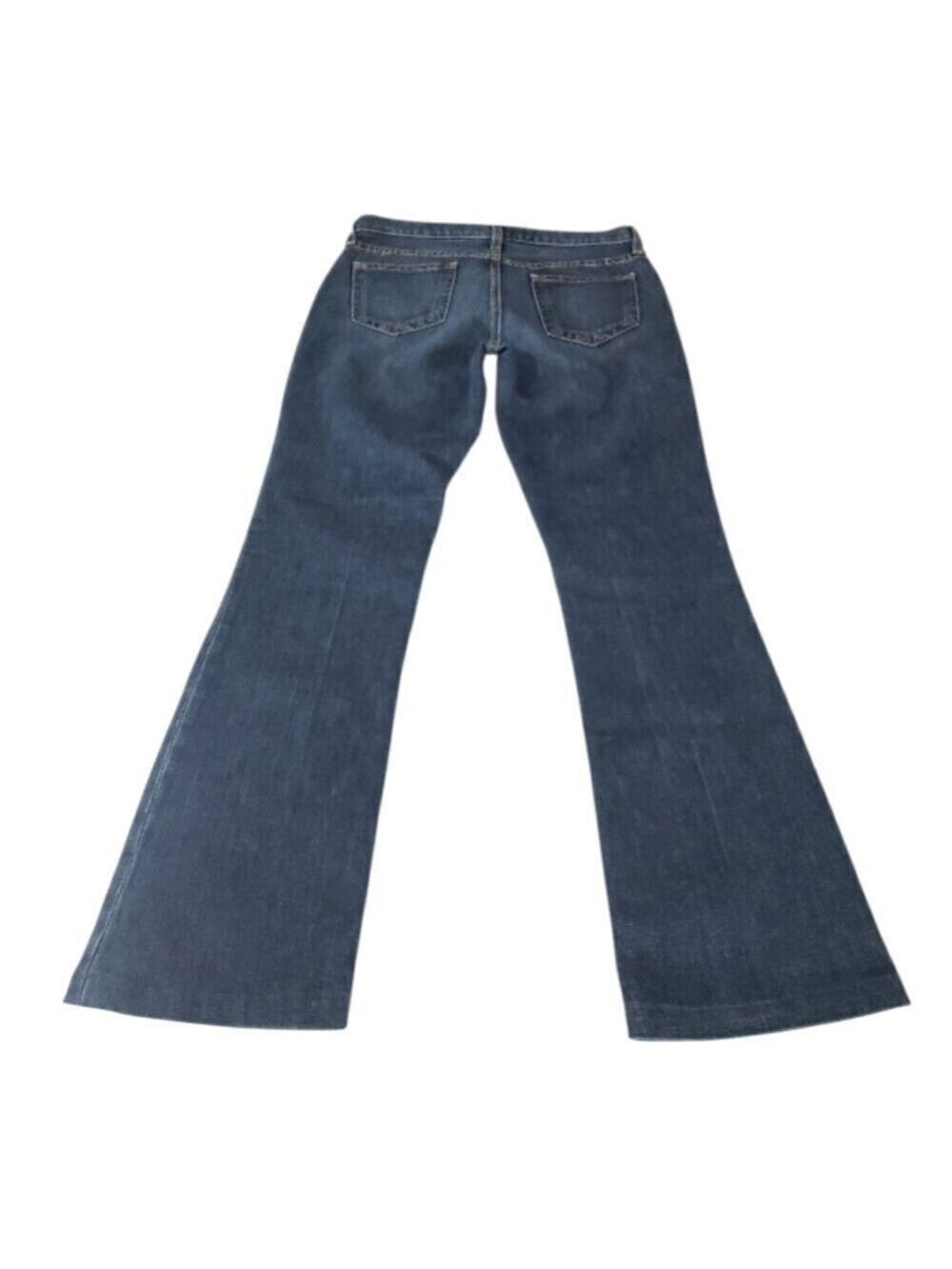 Gap Long And Lean Flare Jeans Womens Long Blue Denim Low Rise Medium Wash 2 - Picture 2 of 5